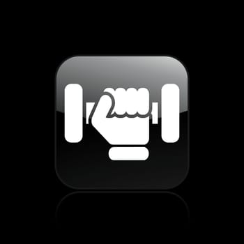 Vector illustration of single isolated gym icon