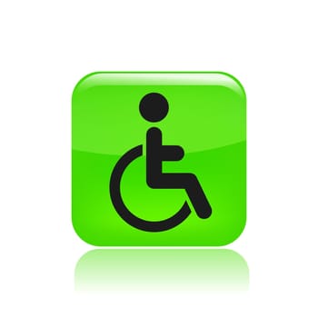Vector illustration of single isolated handicap icon