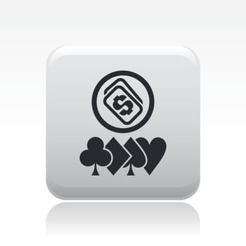 Vector illustration of single isolated Poker icon