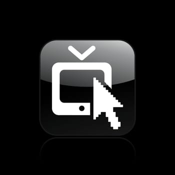 Vector illustration of single isolated web tv icon