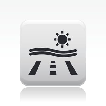 Vector illustration of single isolated road icon