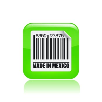 Vector illustration of single isolated Mexico icon