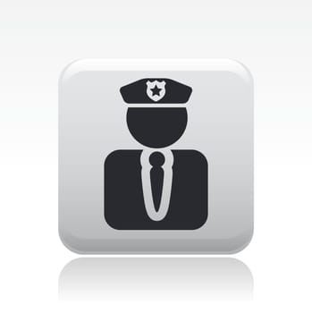Vector illustration of single isolated cop icon