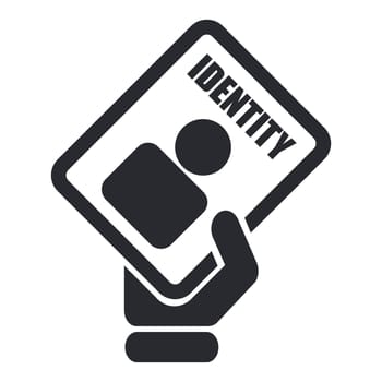 Vector illustration of single isolated ID card icon