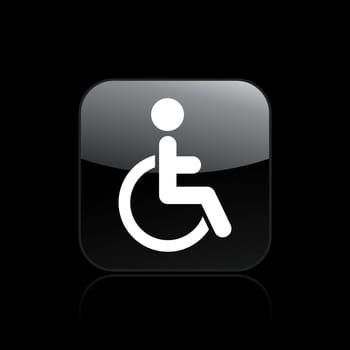 Vector illustration of single isolated handicap icon