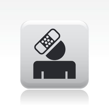 Vector illustration of single isolated accident icon