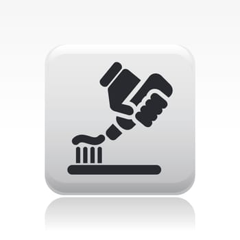 Vector illustration of single isolated toothpaste icon