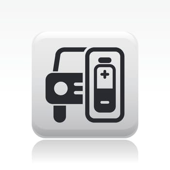 Vector illustration of single isolated car charge icon