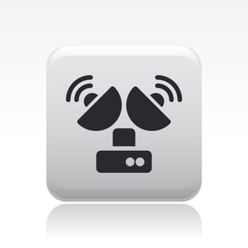 Vector illustration of single isolated antenna icon