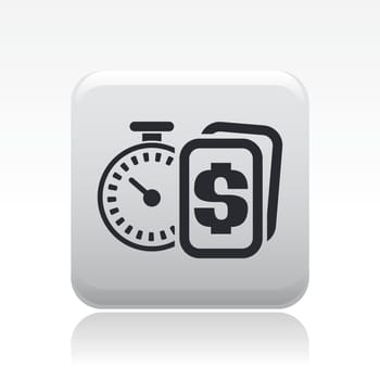 Vector illustration of single isolated time money icon