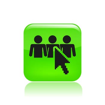 Vector illustration of single isolated social web icon