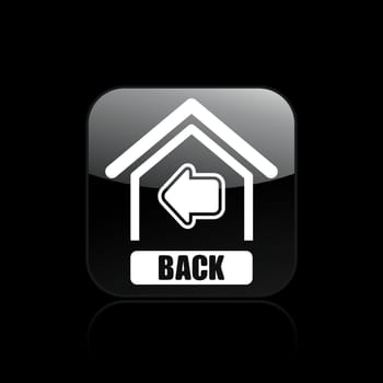 Vector illustration of single isolated web back icon
