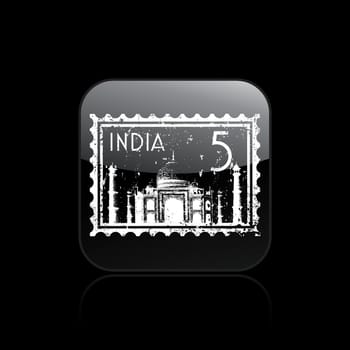 Vector illustration of single isolated India icon