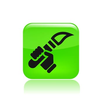 Vector illustration of single isolated flame icon