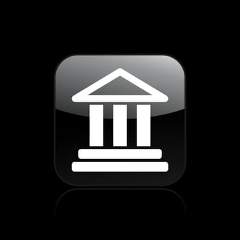 Vector illustration of single isolated temple icon