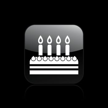 Vector illustration of single isolated birthday icon