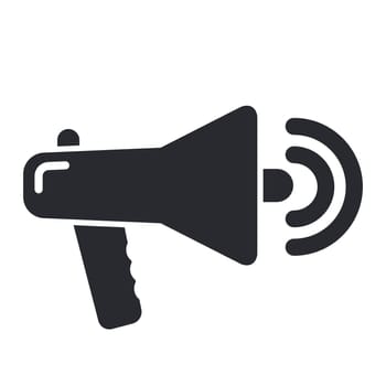 Vector illustration of single isolated megaphone icon