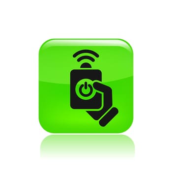 Vector illustration of single isolated remote icon