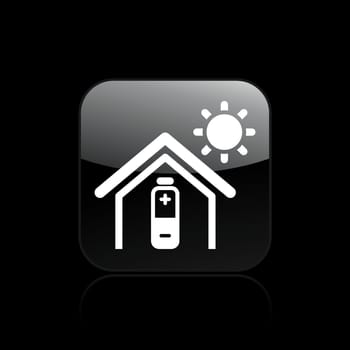 Vector illustration of single isolated home energy icon
