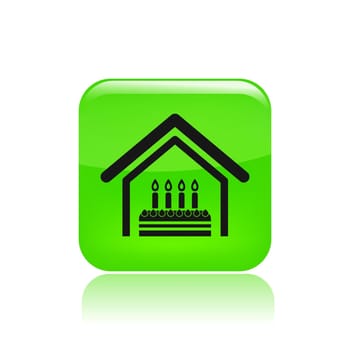 Vector illustration of single isolated party icon