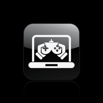 Vector illustration of single isolated video game icon