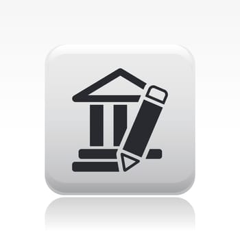 Vector illustration of single isolated temple design icon