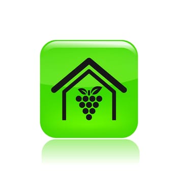 Vector illustration of single isolated wine production icon
