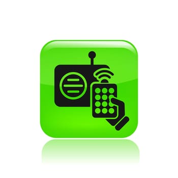 Vector illustration of single isolated remote radio icon