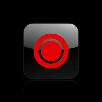 Vector illustration of single isolated recording button icon