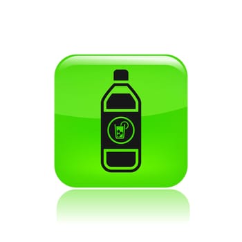 Vector illustration of single isolated bottle icon