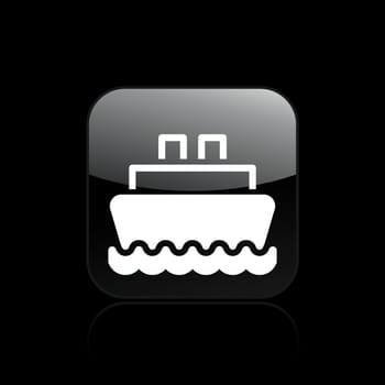 Vector illustration of single isolated boat icon