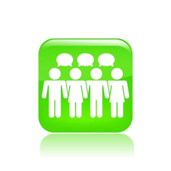 Vector illustration of single isolated group icon