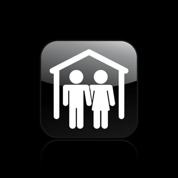 Vector illustration of single isolated wedding icon