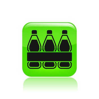 Vector illustration of single isolated bottles icon