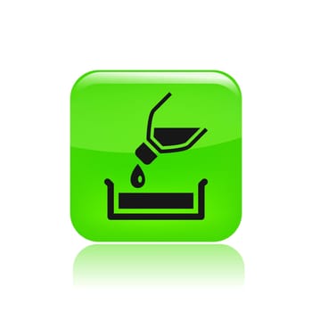 Vector illustration of single isolated pouring icon