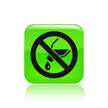 Vector illustration of single isolated not pour icon