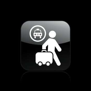 Vector illustration of single isolated taxi station icon