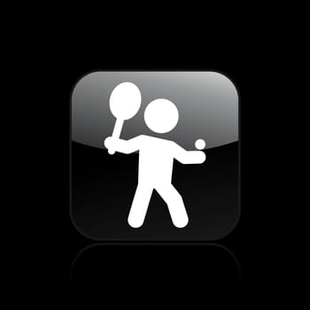 Vector illustration of single isolated tennis icon