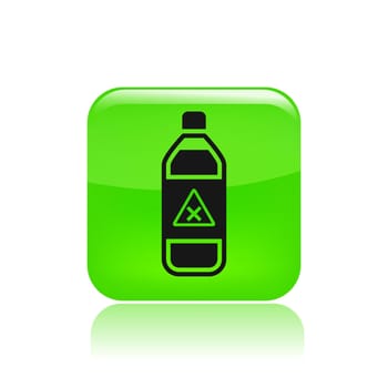 Vector illustration of single isolated bottle icon