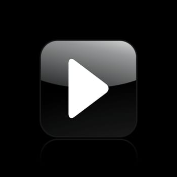 Vector illustration of single isolated play icon