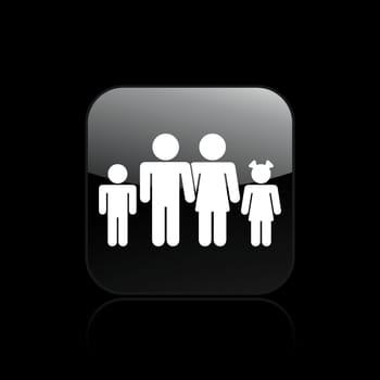 Vector illustration of single isolated family icon