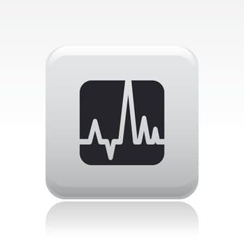 Vector illustration of single isolated wave icon