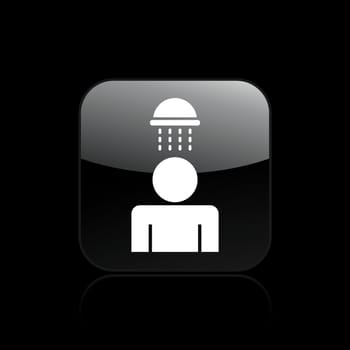 Vector illustration of single isolated shower icon