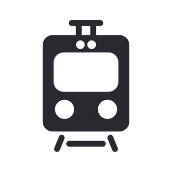 Vector illustration of single isolated train icon