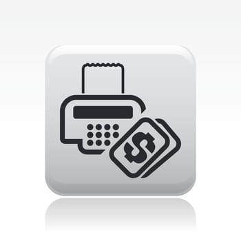 Vector illustration of single isolated cash icon
