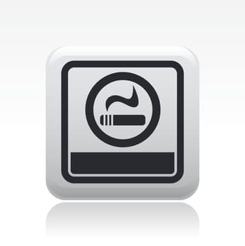 Vector illustration of single isolated smoke area icon