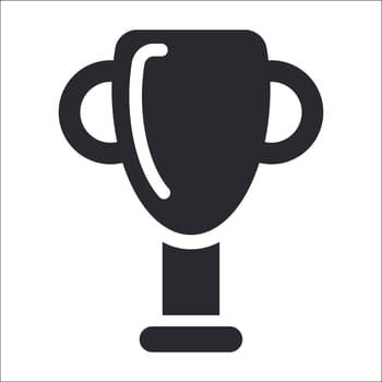 Vector illustration of single isolated cup win icon