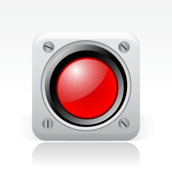 Vector illustration of single isolated red signal icon
