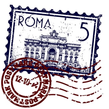 Vector illustration of single isolated Rome icon