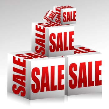 Vector illustration of single isolated sale icon